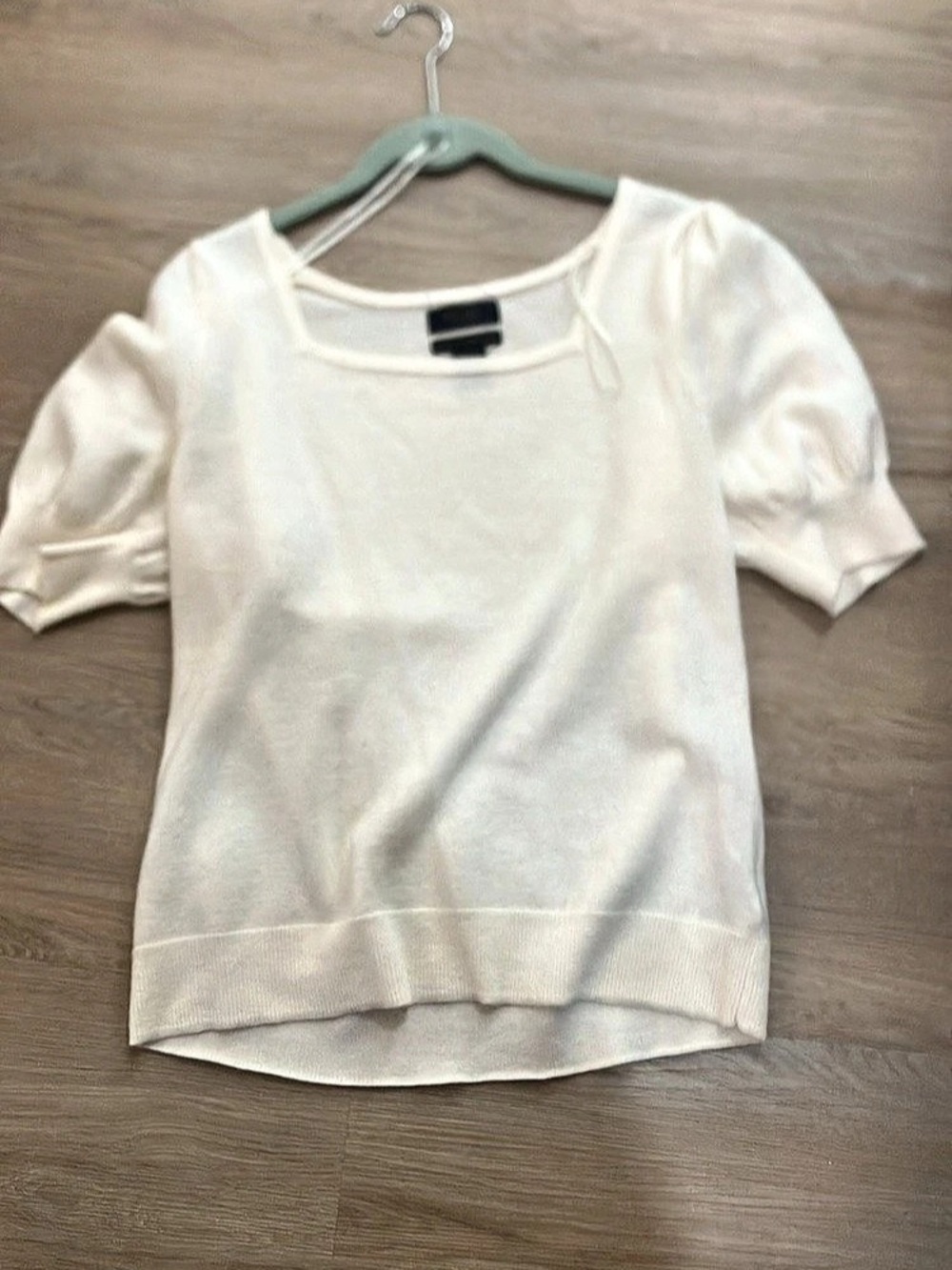 Rachel Roy Merino Wool Puff Sleeve Sweater Size Large Like New